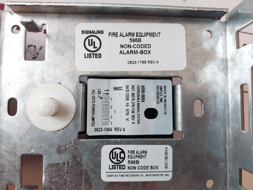 Simplex 4099-9004 Fire Alarm Addressable Manual Station