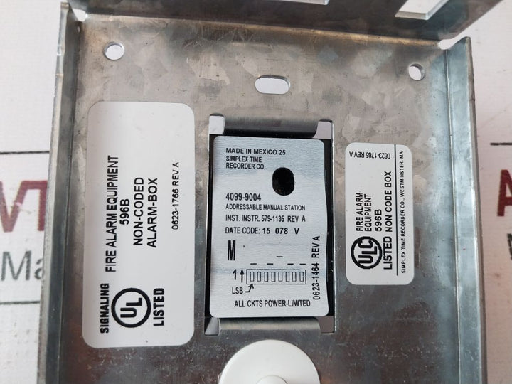 Simplex 4099-9004 Fire Alarm Addressable Manual Station