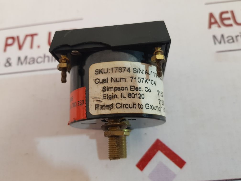 Simpson 17674 panel meter 0 to 100 r.m.s.