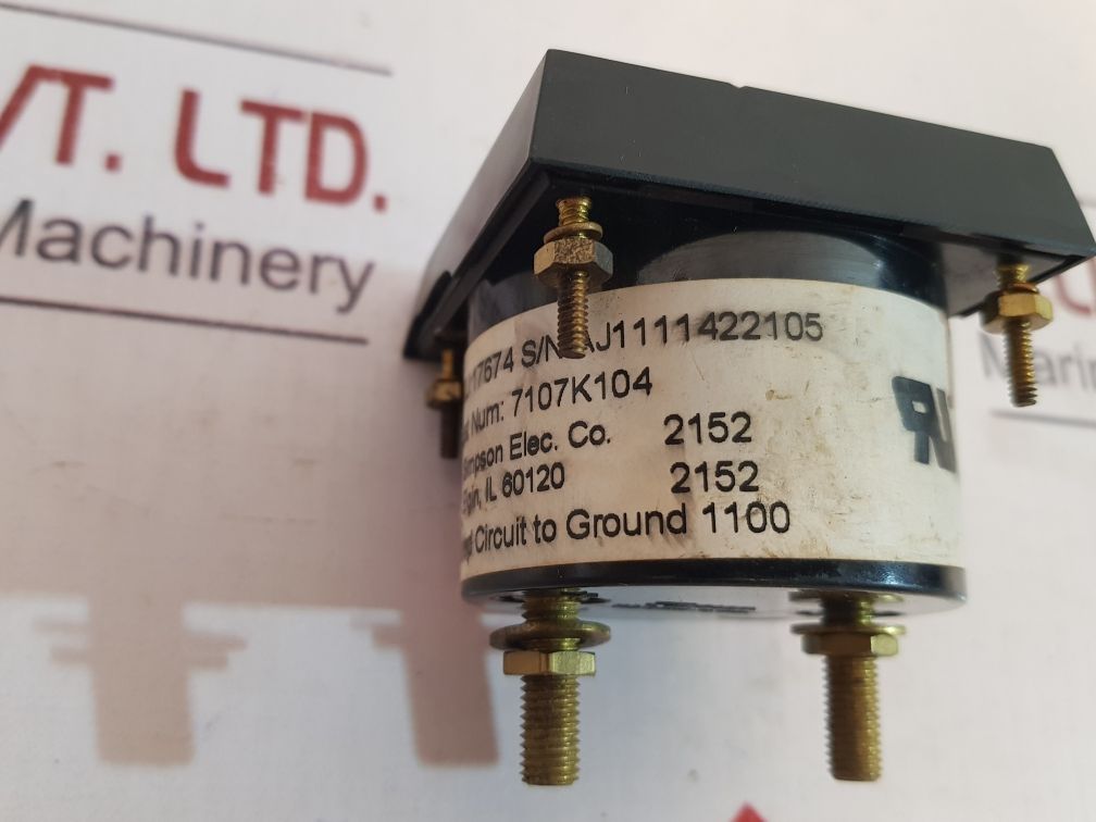 Simpson 17674 panel meter 0 to 100 r.m.s.