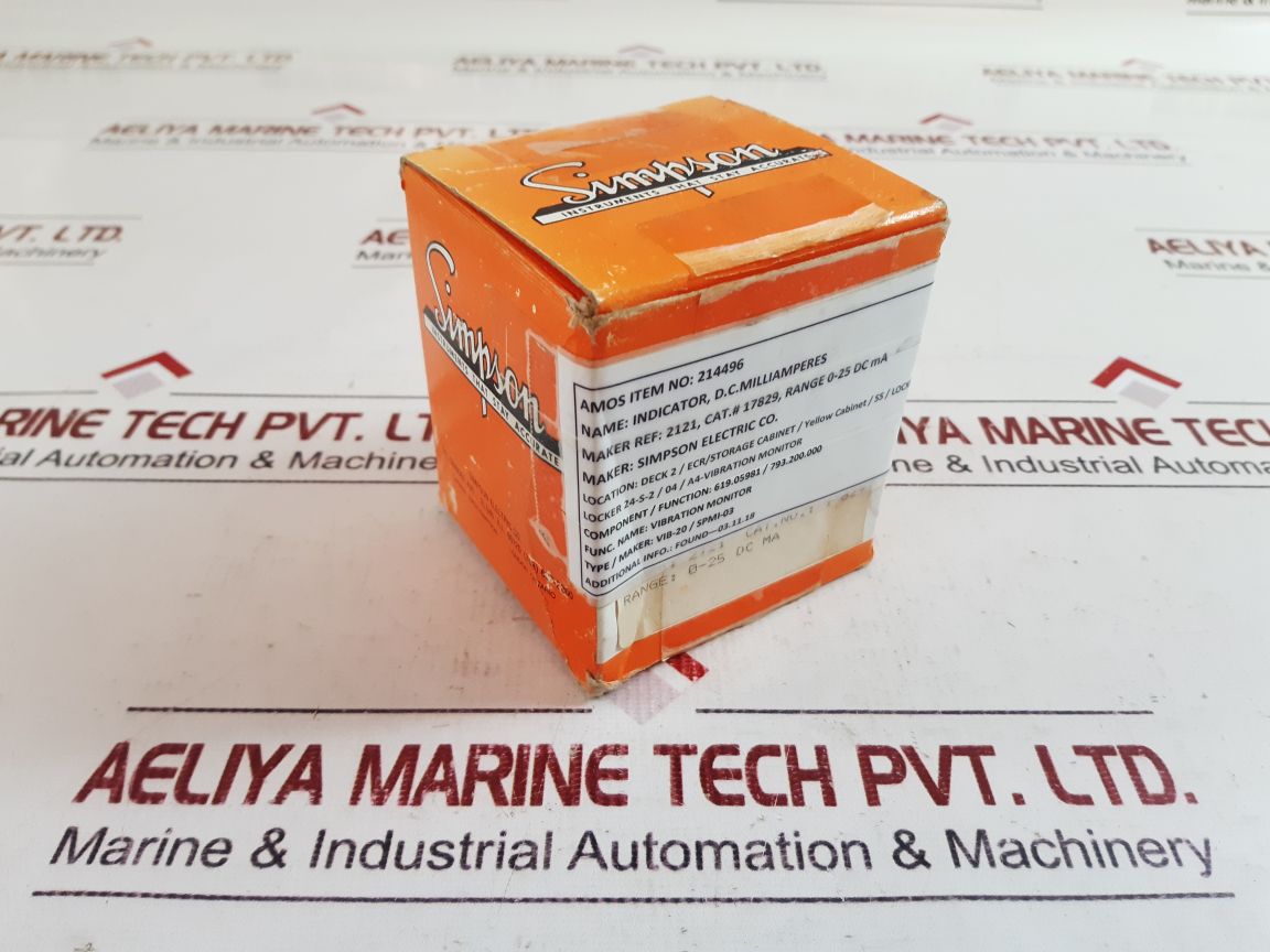 Simpson 17829 Analog Panel Meters 0-25 Dc Ma
