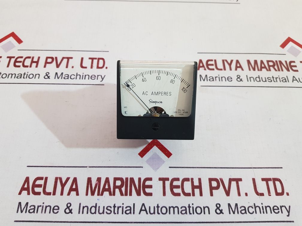 Simpson Es=5A Amperes Panel Meter