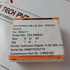Simpson M23512240 Panel Meter 9-32 Vdc Power