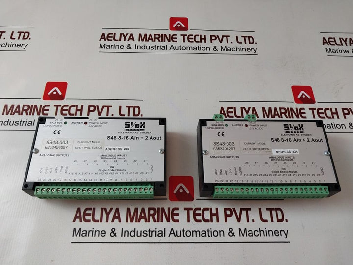 Siox S48 8-16 Ain+2 Aout Analog Input Output Module
