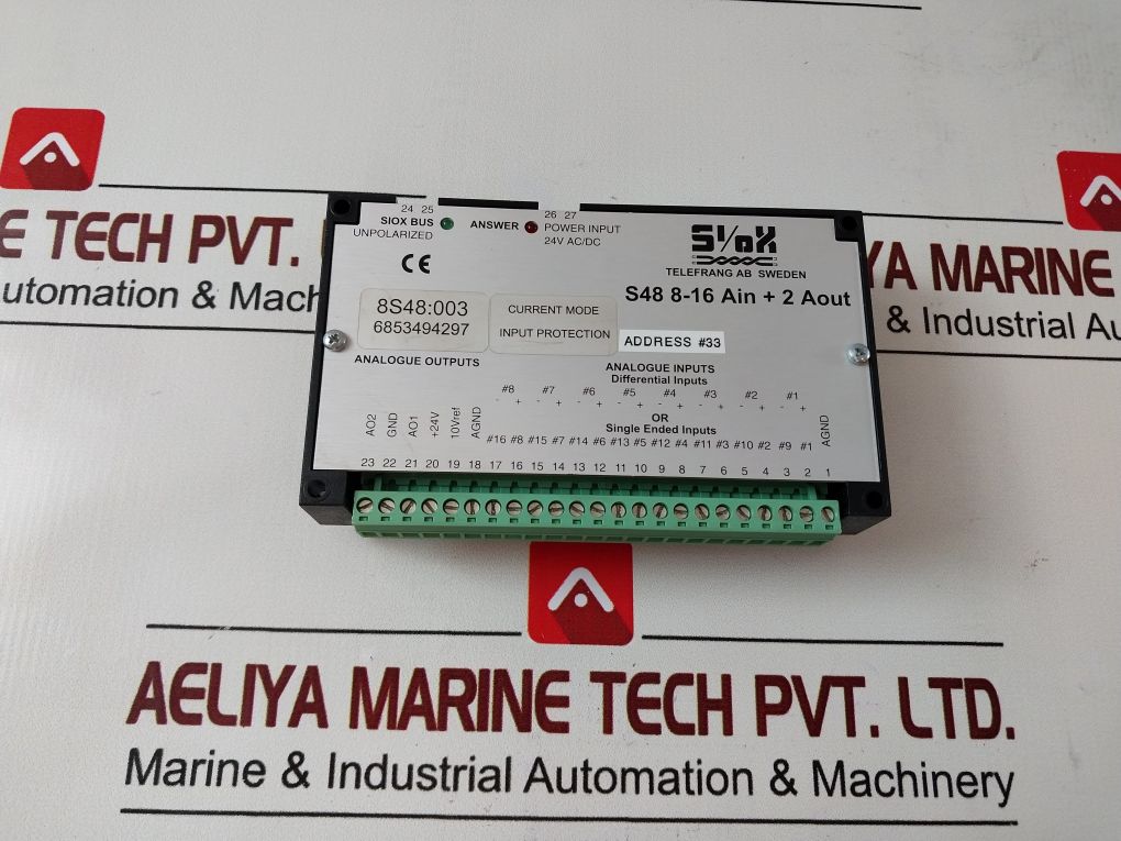 Siox S48 8-16 Ain+2 Aout Analog Input Output Module Free Shipping