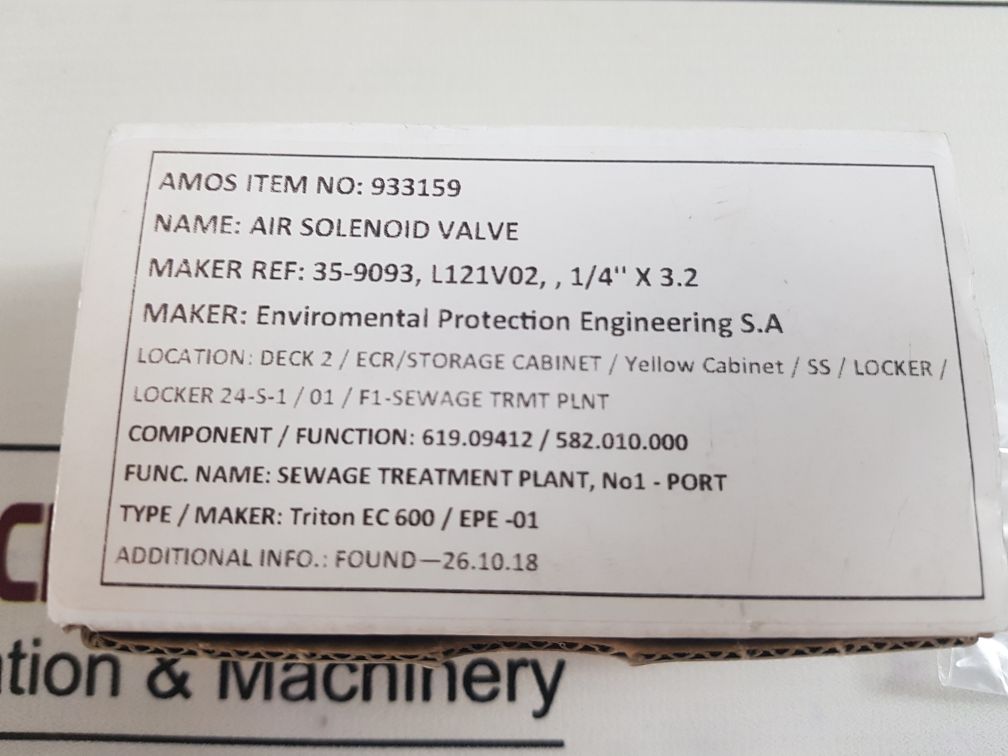 Sirai L121V02 Air Solenoid Valve
