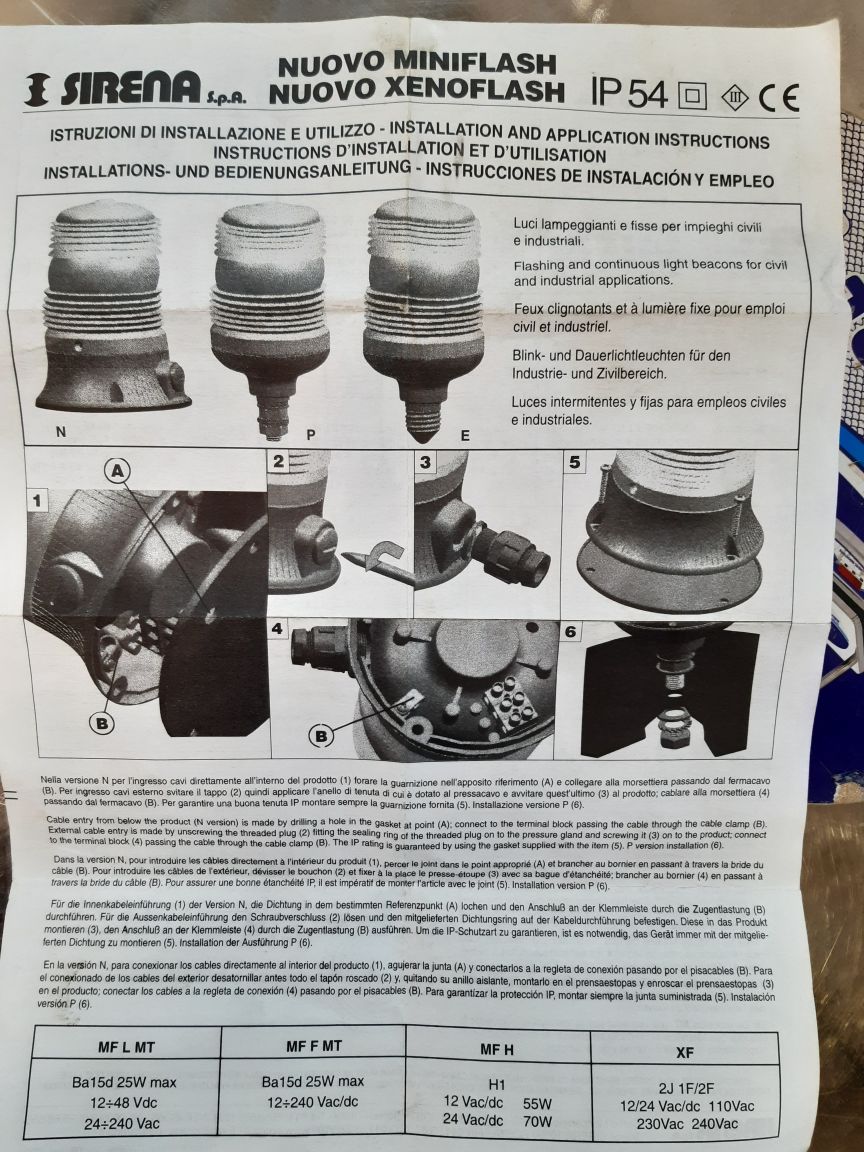 Sirena Ba15D 25W Max Miniflash 333N.12-48Dc