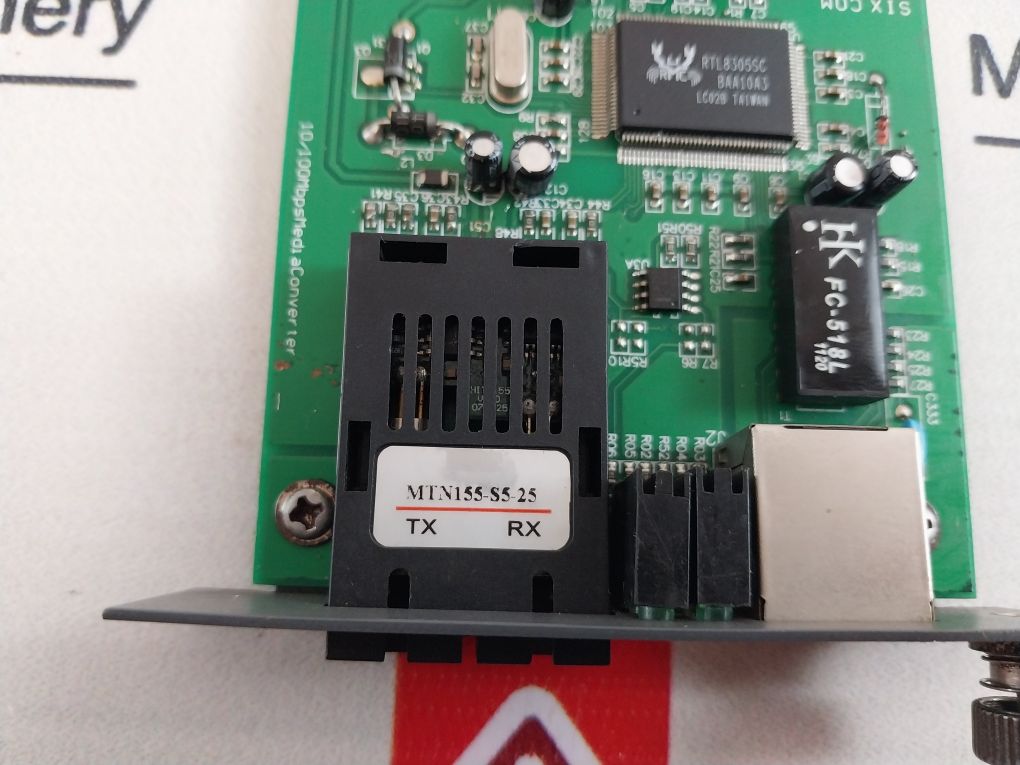 Sixcom Mtn155-s5-25 10/100Mbps Media Converter Pcb