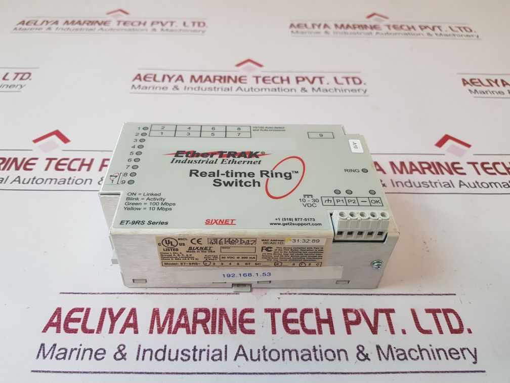 Sixnet Et-9Rs-1-e 1 Ethertrak Industrial Ethernet Real-time Switch Et-9Rs