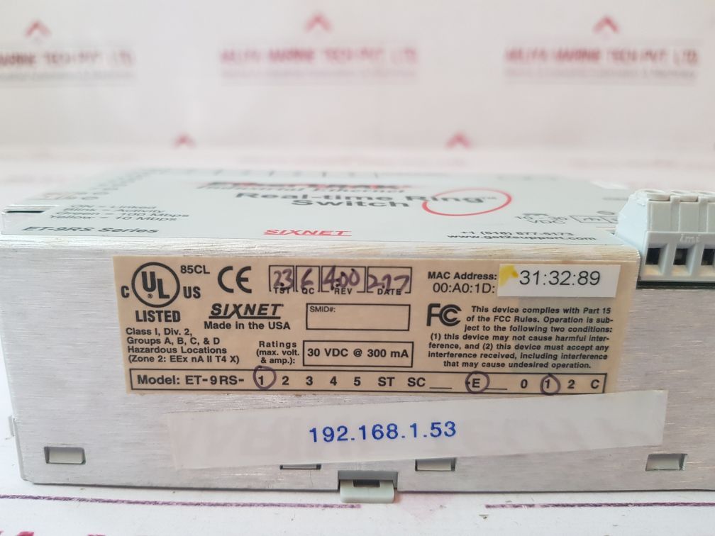 Sixnet Et-9Rs-1-e 1 Ethertrak Industrial Ethernet Real-time Switch Et-9Rs