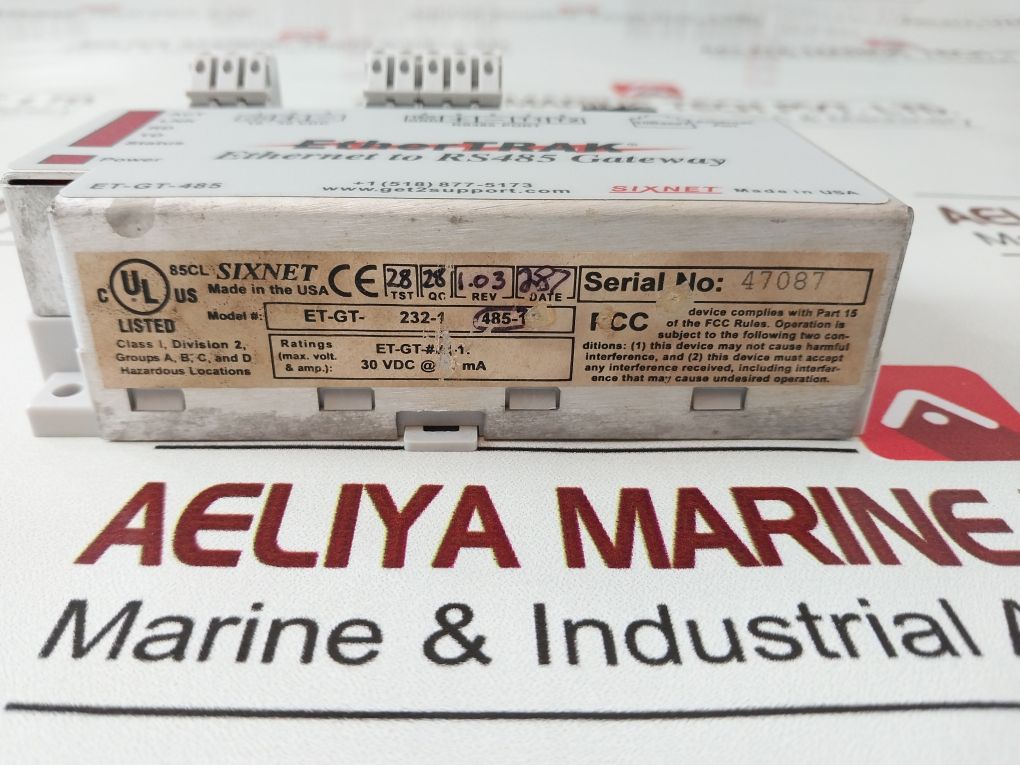 Sixnet Et-gt-485-1 Ethernet To Rs485 Gateway Et-gt-485