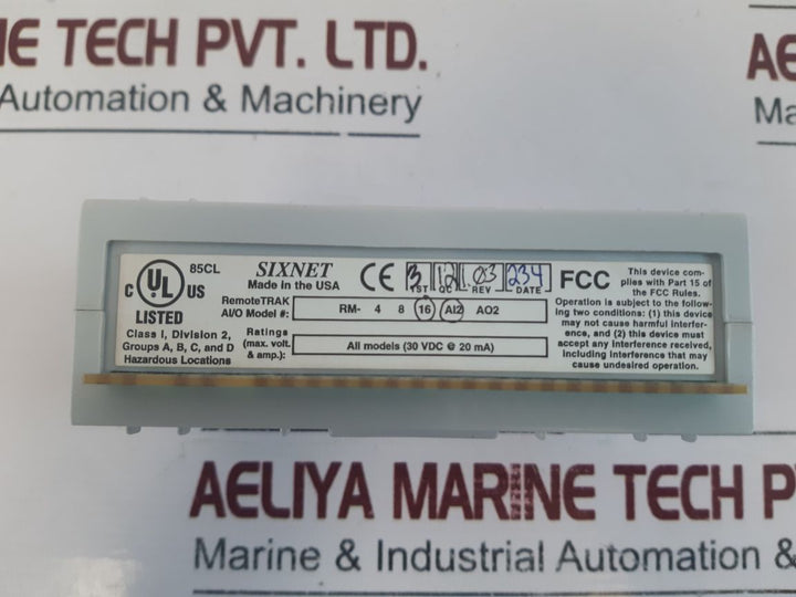 Sixnet Rm-16Ai2 1/0 Ethernet Module Rm-16Ai2-h