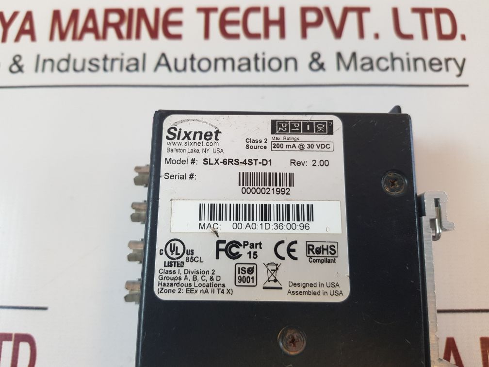 Sixnet Slx-6Rs-4St-d1 6-port Industrial Ethernet Switch
