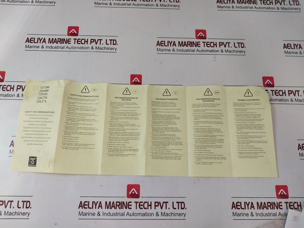 Skf 226400 Oil Injector Set