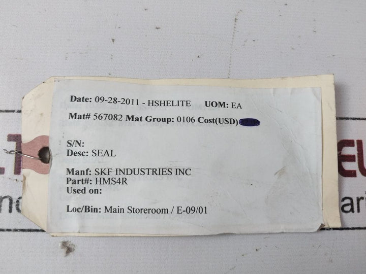 Set Of 4X Skf Hms4R Oil Seal