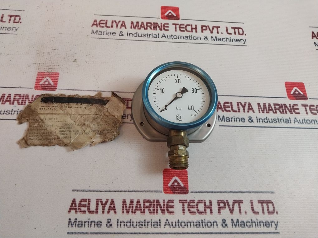 Skotselv 0-40 Bar Pressure Gauge