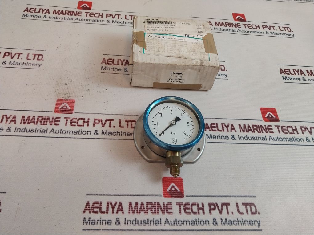 Skotselv Instruments 0-6 Bar Pressure Gauge 1/4 Bottom