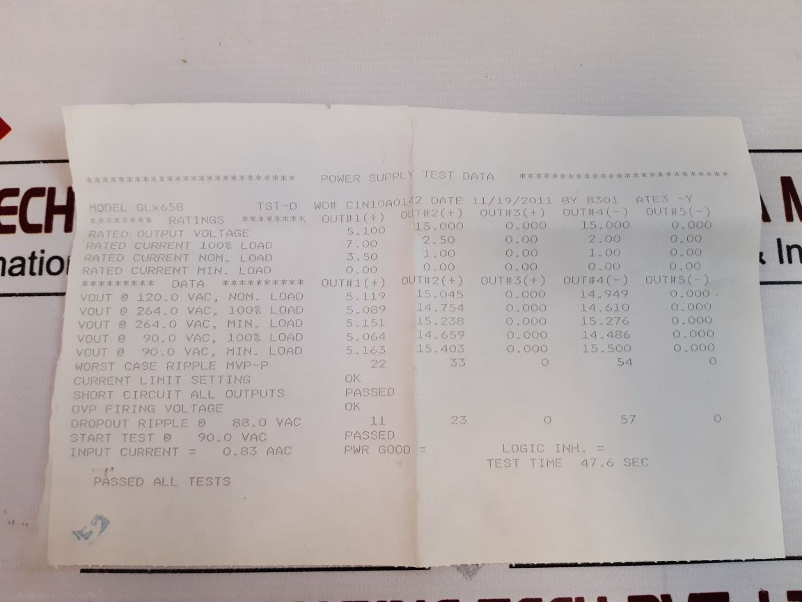Sl Power Electronics Glc65Bg Power Supplies Converter Board Rev. A