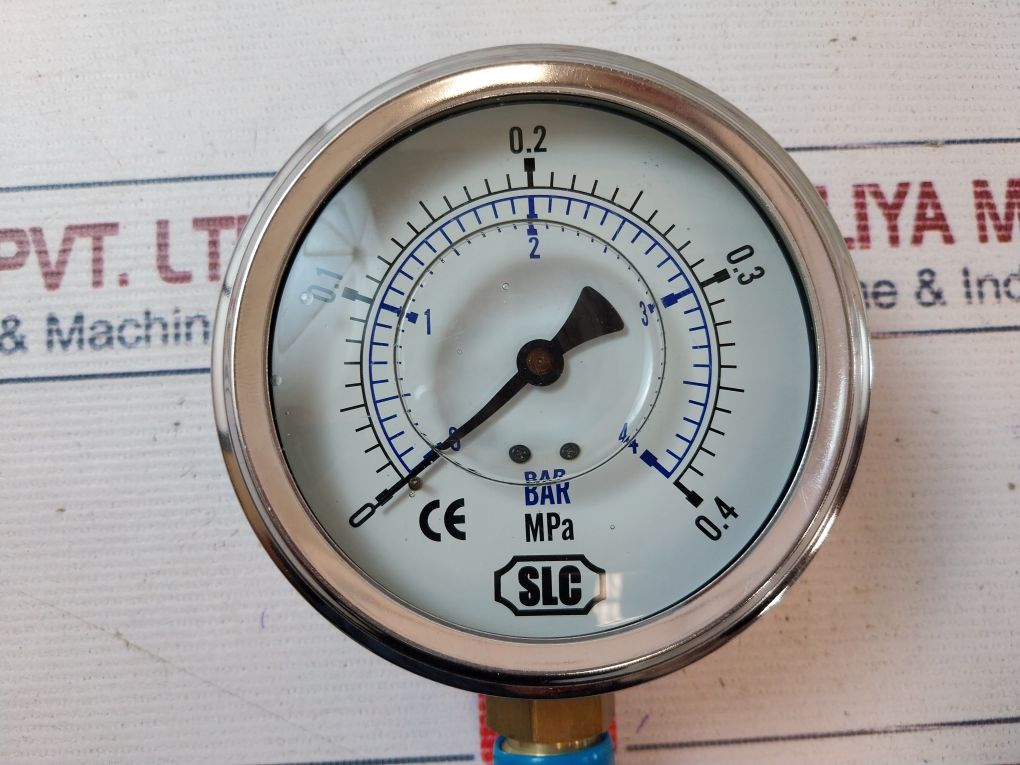Slc 0-4 Bar 0-0.4 Mpa Pressure Gauge