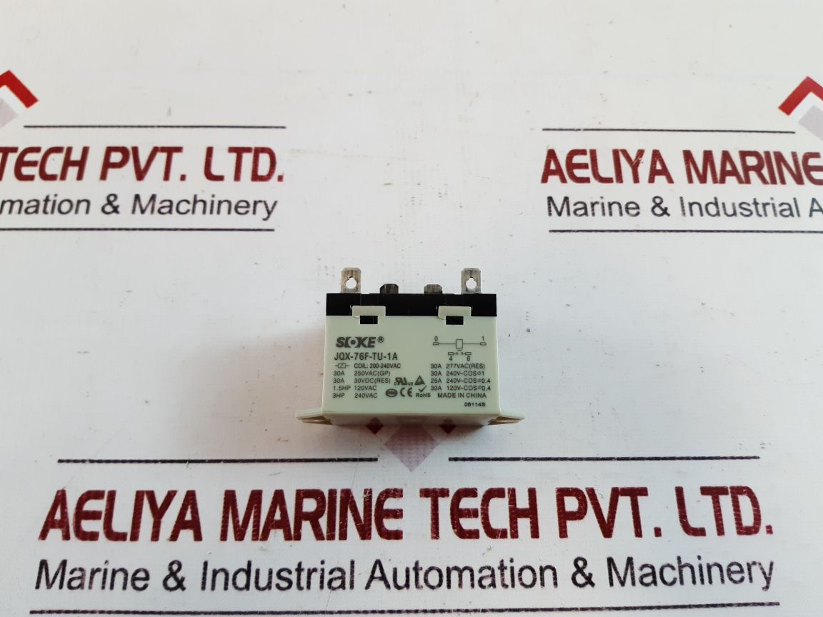 Soke Jqx-76F-tu-1A Power Relay 1.5Hp 120Vac
