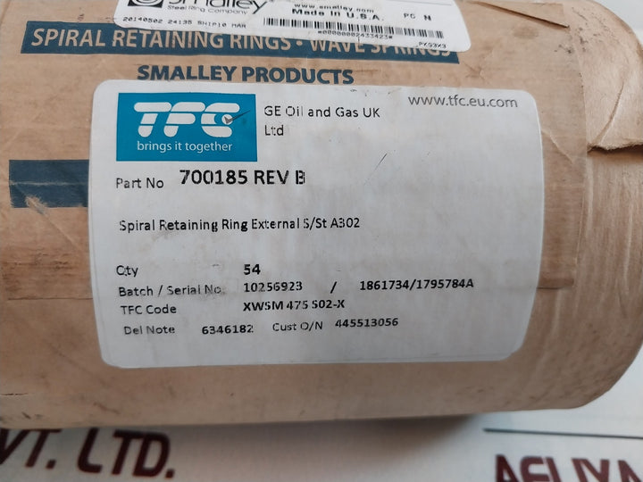 Smalley Xwsm 475 S02-x Spiral Retaining Ring 700185