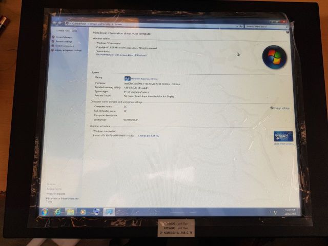 Smallpc/Axis Communications Ab Sdc190I721-4Gm Touchviewrugged Computer Flatpanel