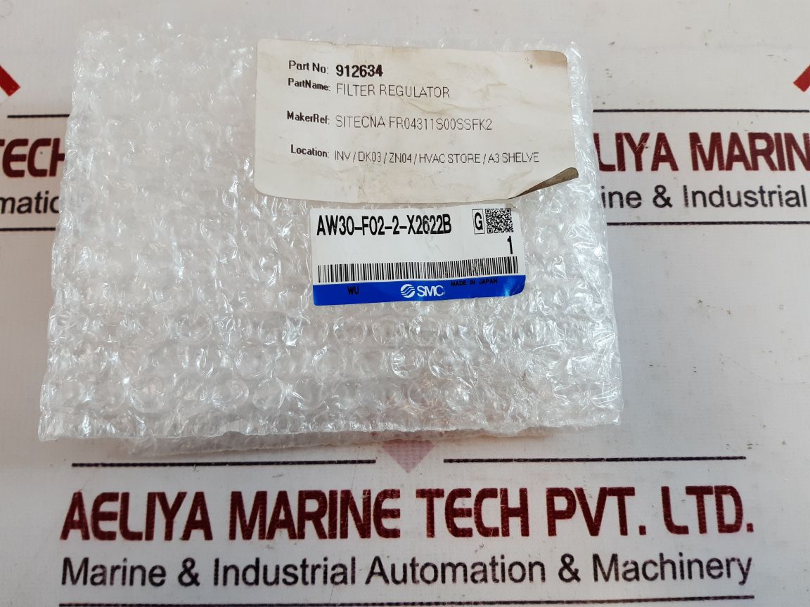 Smc Aw30-f02-2-x2622B Filter Regulator 912634