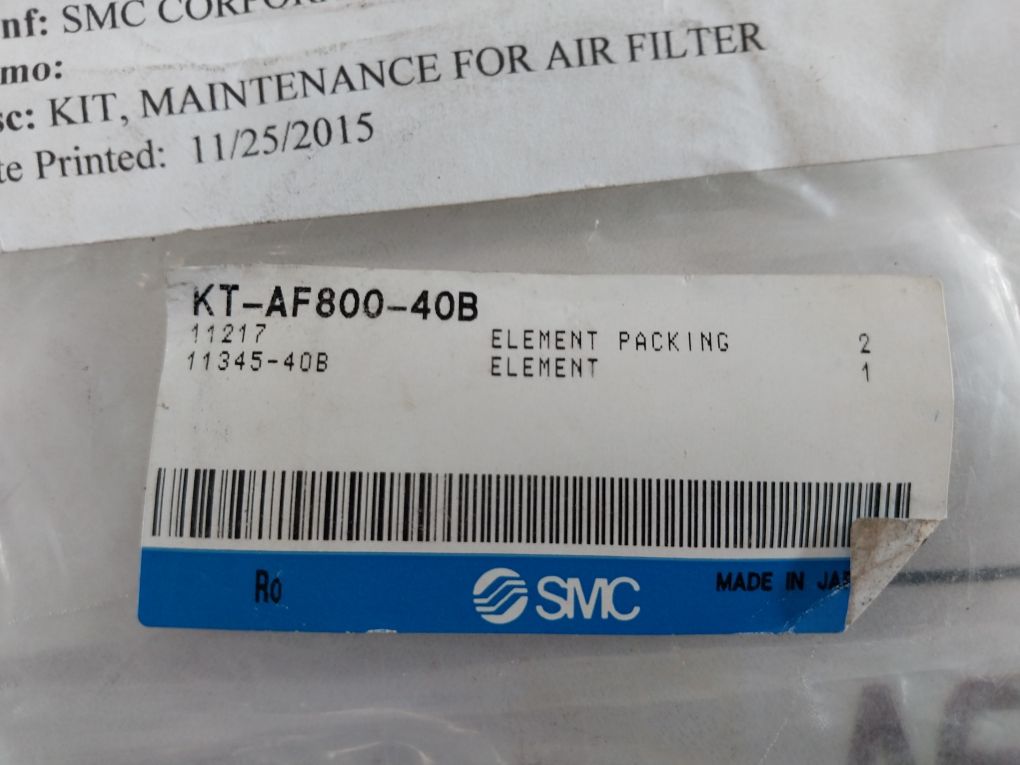 Smc Kt-af800-40B Maintenance Kit For Air Filter