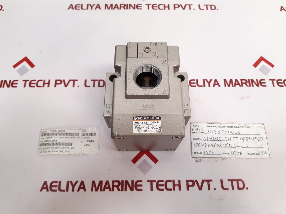 Smc Vga342-06Na Air Operated Valve