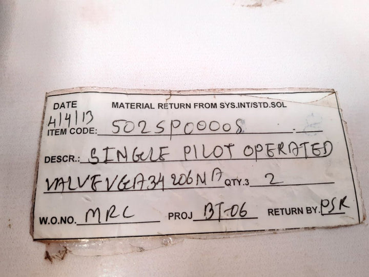 Smc Vga342-06Na Air Operated Valve