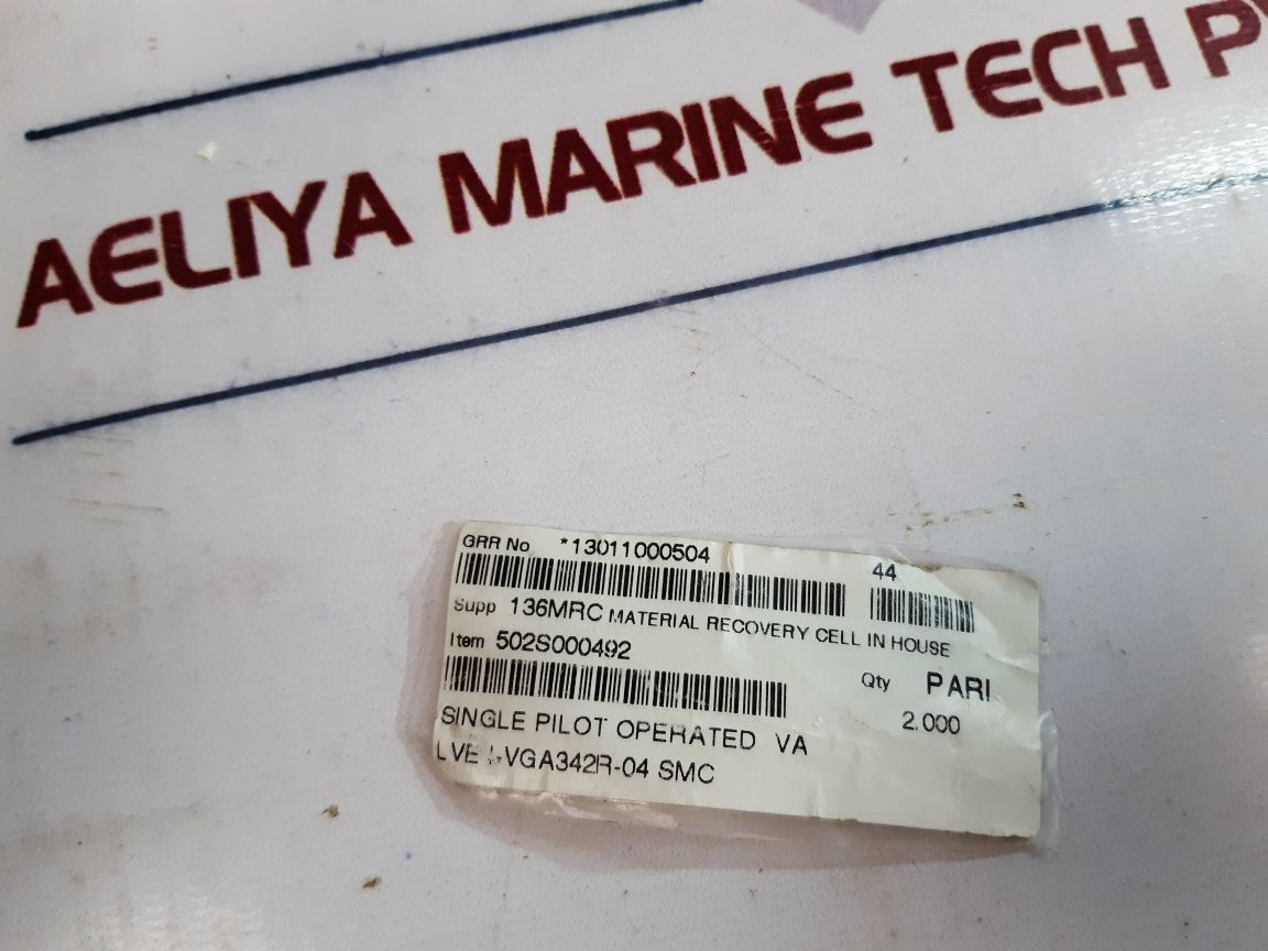 Smc Vga342R-04 Air Operated Valve