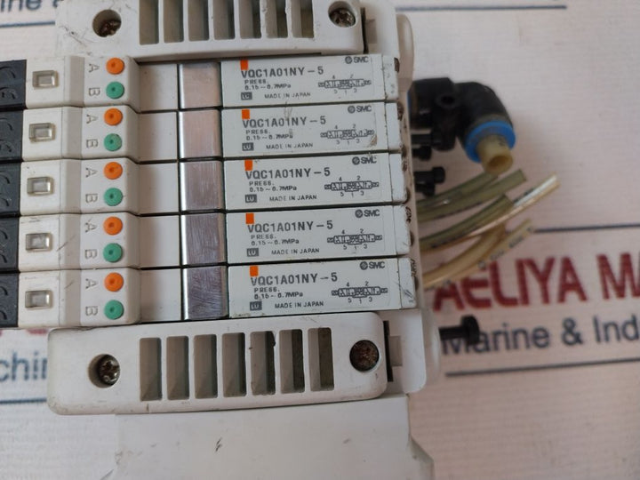 Smc Vqc1-lok006, Vqc1A01Ny-5 Valve Terminal With 5 Solenoid Valve