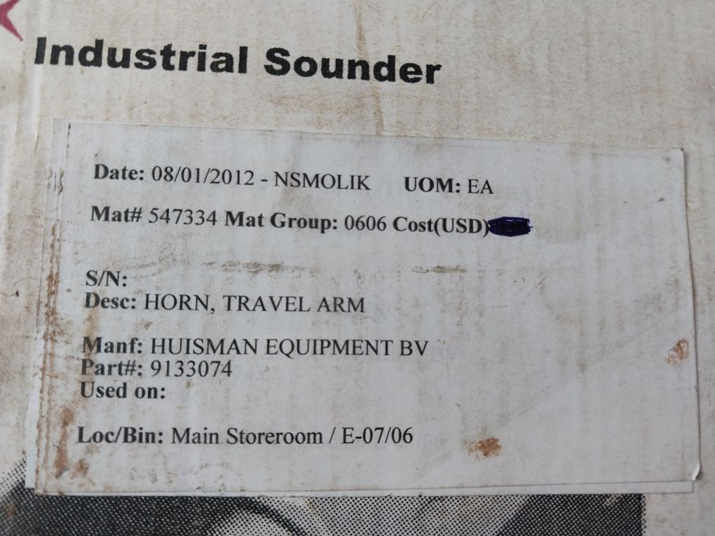 Smst 9133074 Industrial Sounder 0709931-b-9020-g72-1100H1