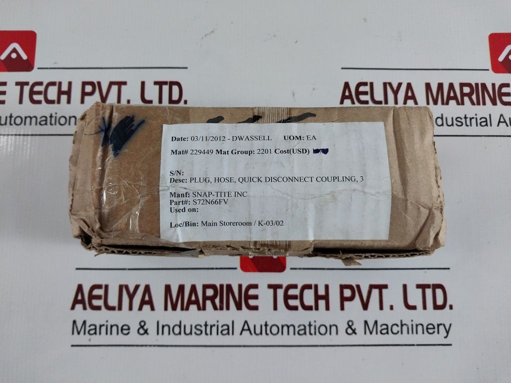 Lot Of 4X Snap-tite S72N66Fv Quick Release Coupling