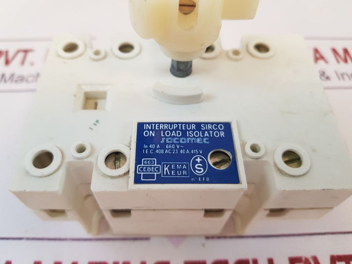 Socomec Interrupteur Sirco On Load Isolator