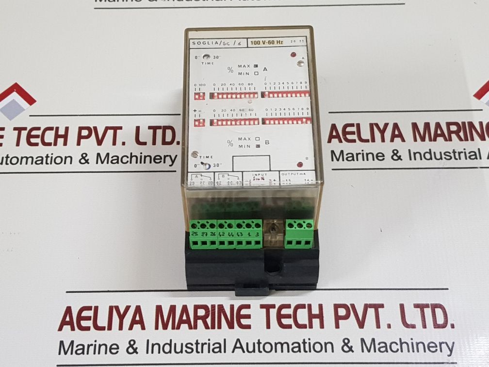 Soglia/Sc/6 20 21 Input Output Relay Time 100 V-60 Hz