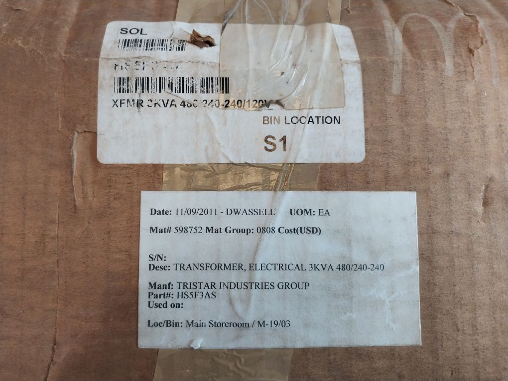 Egs/Sola Hevi-duty Hs5F3As General Purpose Transformer