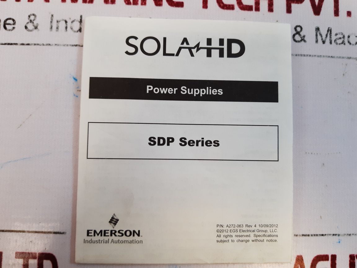Sola Sdp 2-24-100T Power Supply