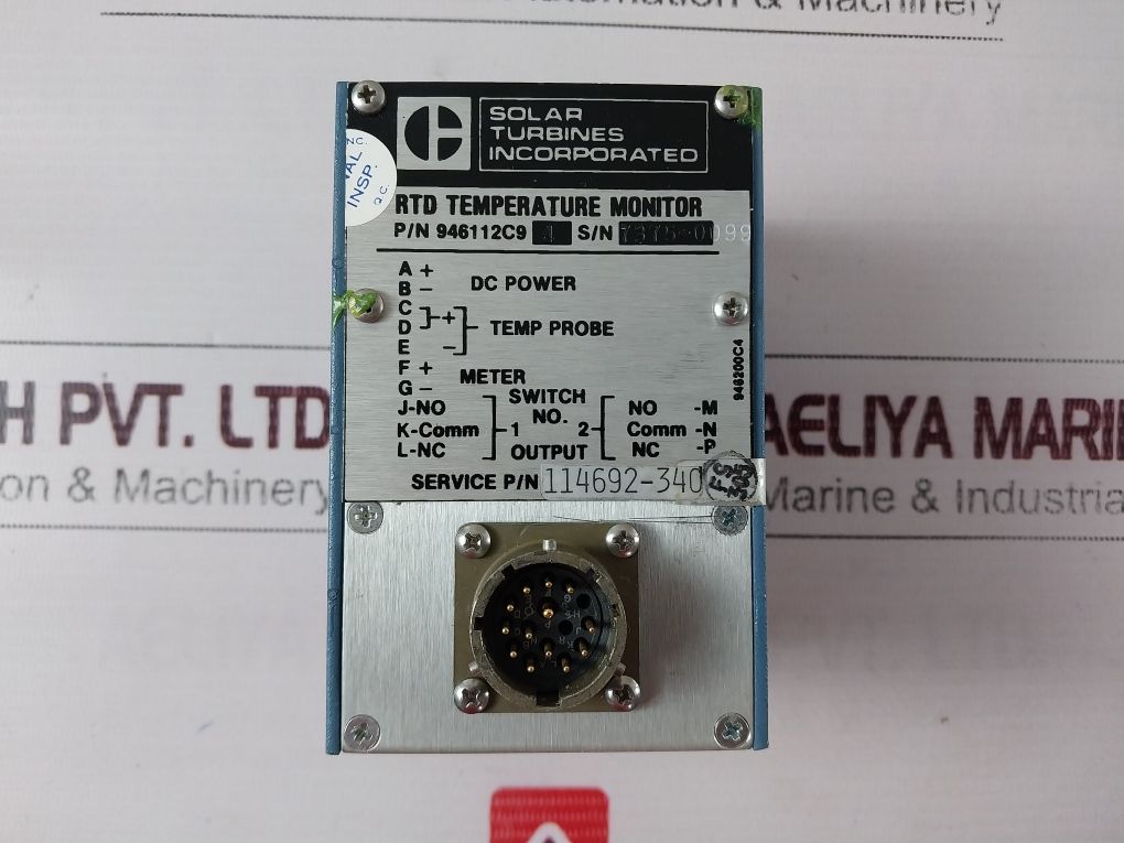 Solar Turbines 946112C94 Rtd Temperature Monitor
