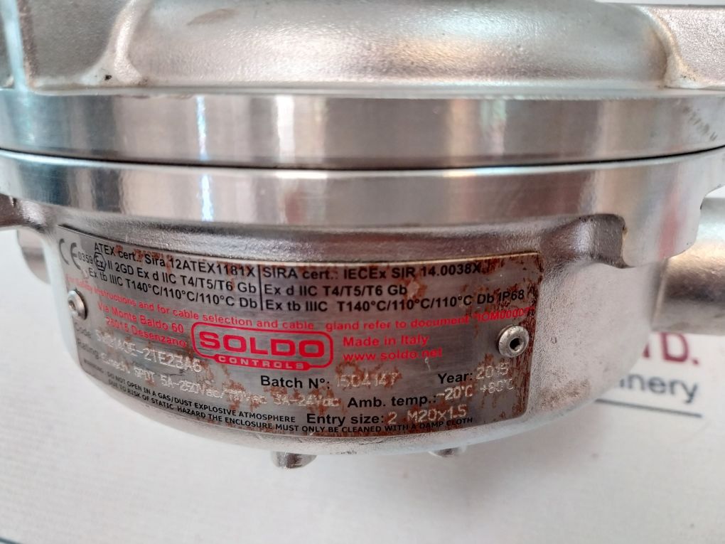 Soldo Controls Sw0140E-2Te23A6 Limit Switch Box Ip68