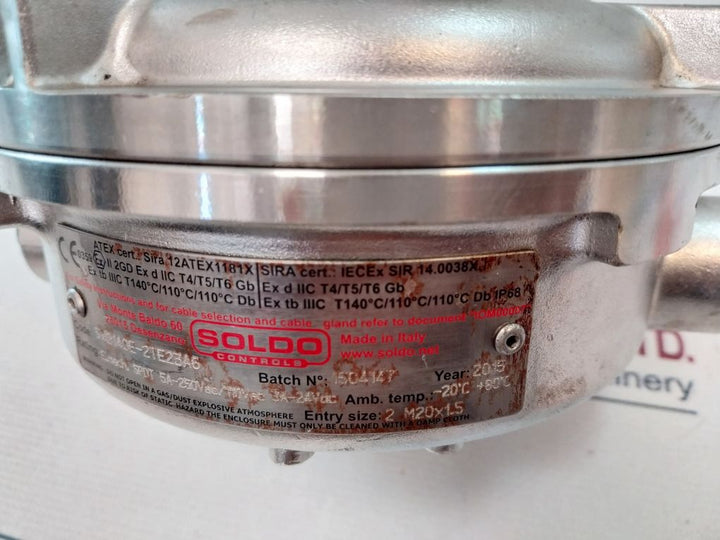 Soldo Controls Sw0140E-2Te23A6 Limit Switch Box Ip68