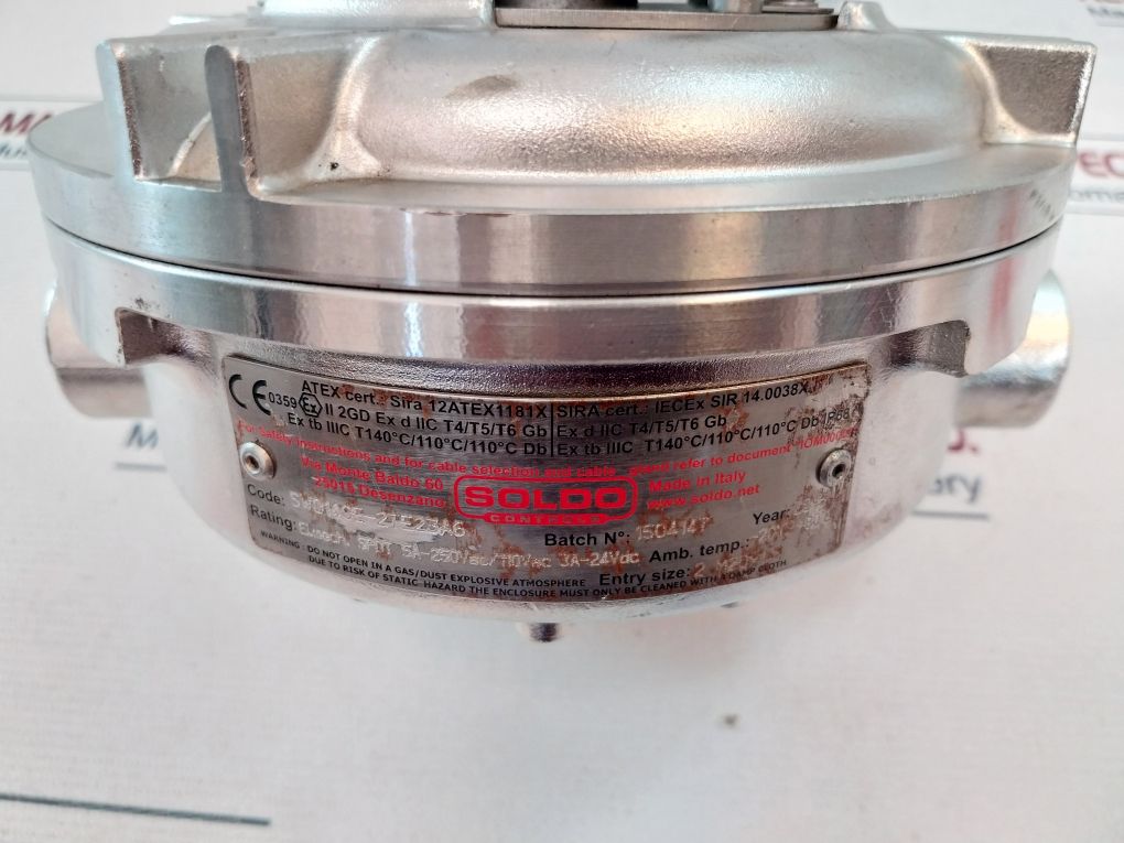 Soldo Controls Sw0140E-2Te23A6 Limit Switch Box Ip68