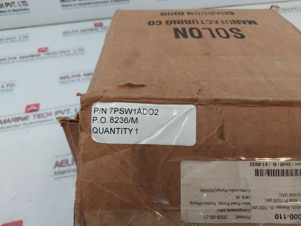 Solon 0-100 Wc/Dp Pressure Switch 1500 Psi