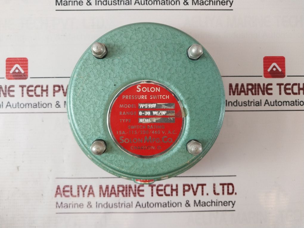 Solon 7Ps1Dw Pressure Switch 0-30 Wc/Dp 15A-115/230/460 Vac Nema 4