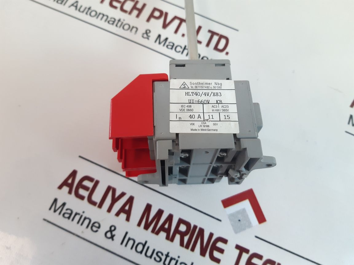 Sontheimer Hlt40/4V/X83 Load Break Switch – Aeliya Marine Tech