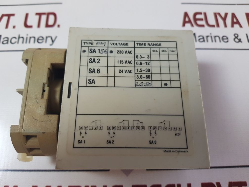 Sophus Berendsen Sa 156 Time Delay Relay 2.5-50 Min.
