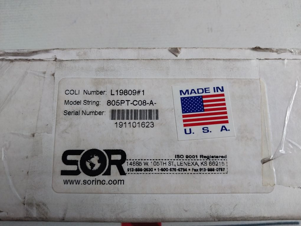Sor 805Pt-c08-a Pressure Transmitter 0-5000 Psi 8-30Vdc