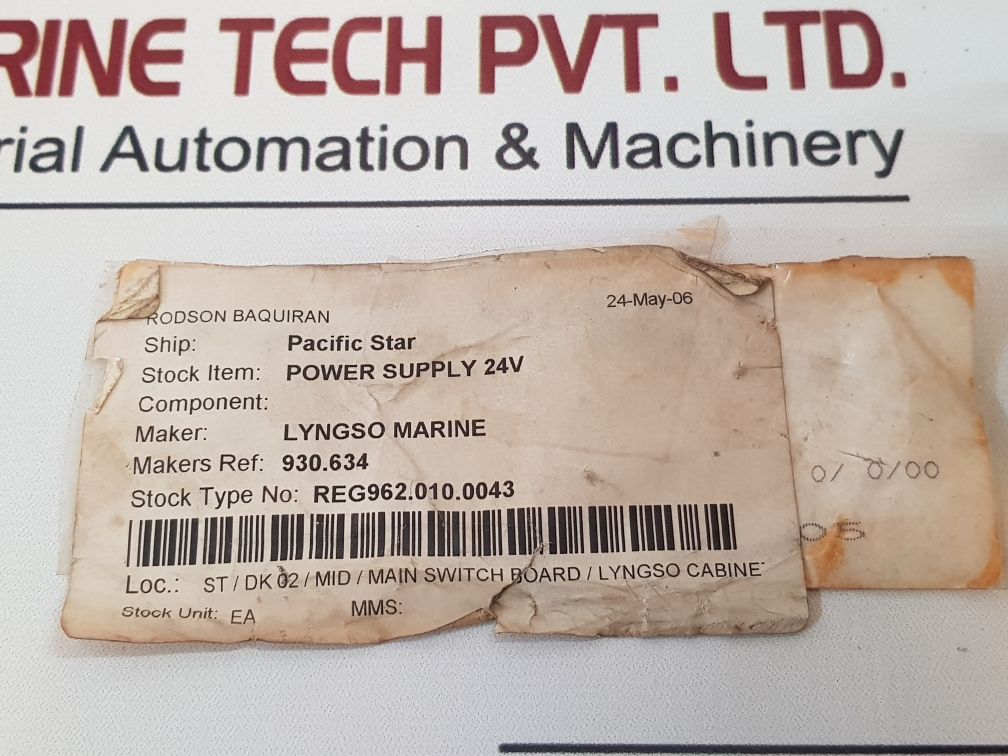 Soren T. Lyngso 930.634 Power Supply 24V