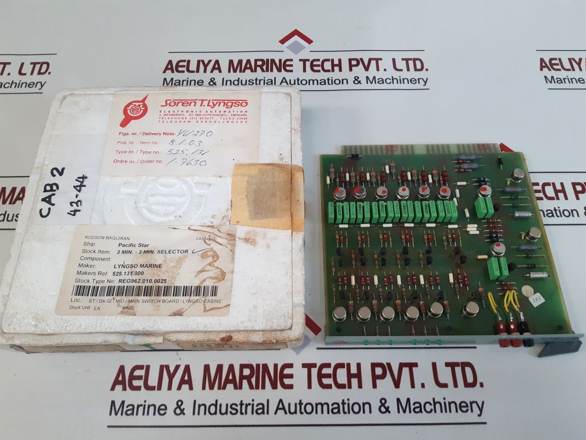 Soren T.Lyngso 525131 Selector Printed Circuit Board Reg962.010.0025