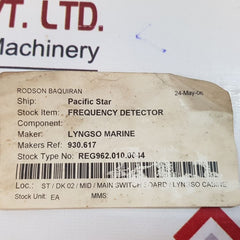 Soren T.Lyngso 930.617 Frequency Detector 930.619.002